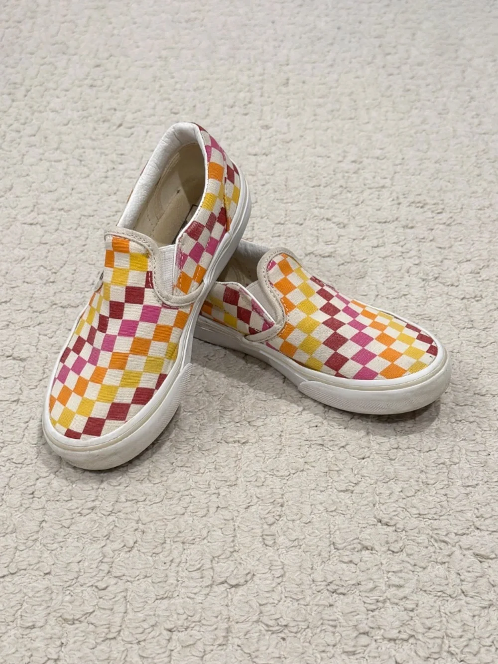Kids Vans Checked Slip Ons Size 1